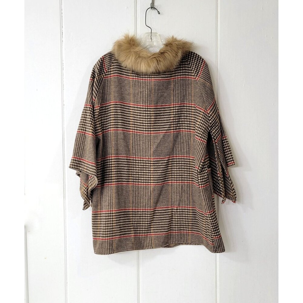 Coco + Carmen Houndstooth Plaid Coat One Size - Picture 3 of 6